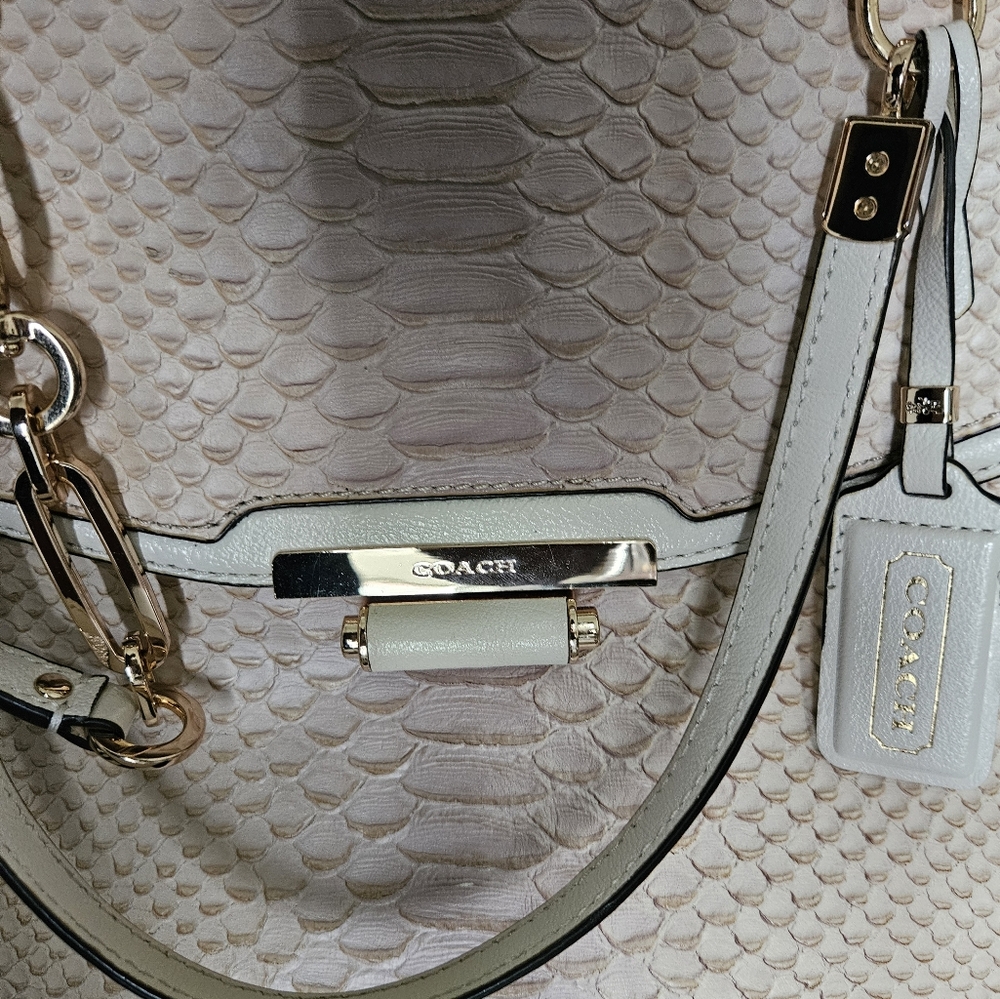Coach Madison Embossed Python Leather Satchel - image 3